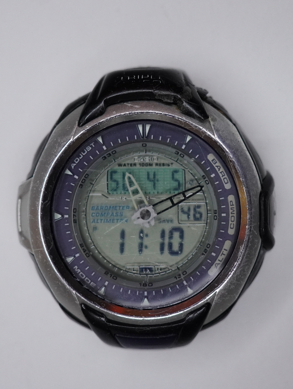 CASIO PRG 60 PATHFINDER TRIPLE SENSOR TOUGH SOLAR QUARTZ WATCH 2767 JAPAN MODULE